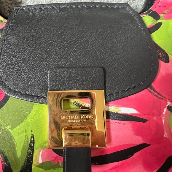 Michael Kors Collection Floral Shoulder Handbag - Picture 2 of 4